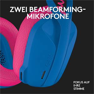 LOGITECH Lightspeed G435 Headset full size Bluetooth / 2.4 GHz radio frequency wireless blue Discord Certified