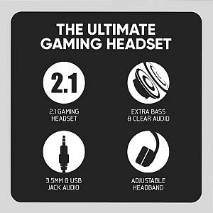 Armaggeddon PULSE 1 Chroma Gaming Headset 3.5mm 2.1 40mm White