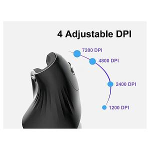 Equip Ergonomic USB-A Wired 7200 DPI Black