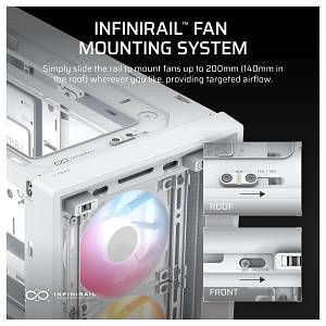 CORSAIR Frame 4000D RS ARGB White Midi Tower ATX Gaming Case