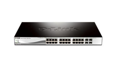 Dlink Switch 24PORT Poe+ Web Smart Gigabit Lan Ports, 4x Gigabit Sfp Ports, Poe Budget 193W, Managed L2, Vlan, Auto Mdi/mdix, 3x Smart Fans, 19 Rackmount, 1U, Metal Case, 5YW