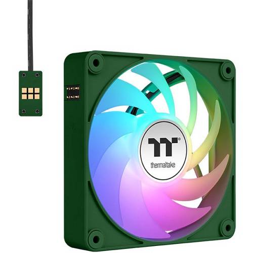 120mm Thermaltake CT120 EX ARGB Sync PC Cooling Fan Racing Green 3 Pack