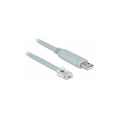 Delock 63308 Kabelschnittstellen-/adapter USB 2.0 Type-A RJ45 Grau
