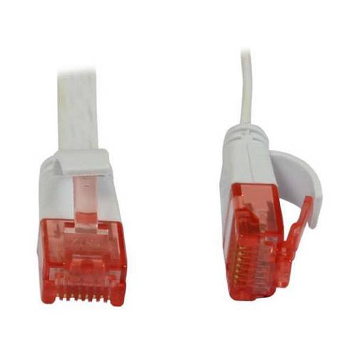 Synergy21 Patchkabel RJ45. CAT6 250Mhz. 5m weiss. UTP(U/UTP). PVC. Flach