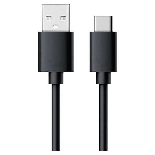 RealPower Datenkabel schwarz USB-A auf USB-C