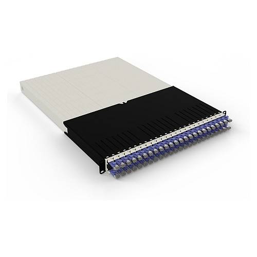 Patchbox patchbox.one Kabeleinzugssystem 30RU/STP (1.8 m) mit 24 Kassetten. Patchkabel Cat. 6a. U/FTP. PoE. Kabel violett