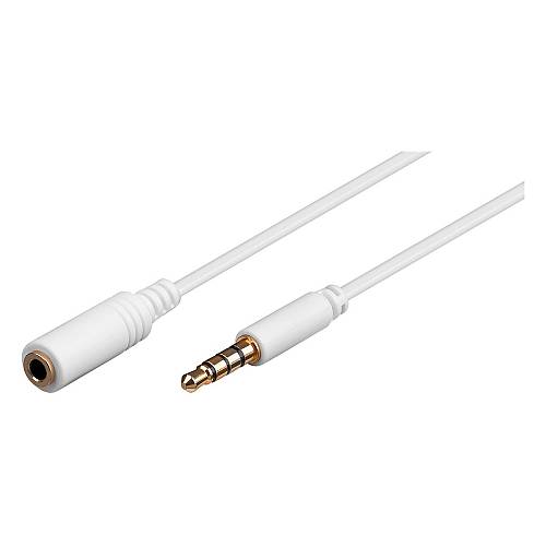 Goobay Kopfhörer & Audio Verlängerungskabel 3.5mm. 1m Weiss