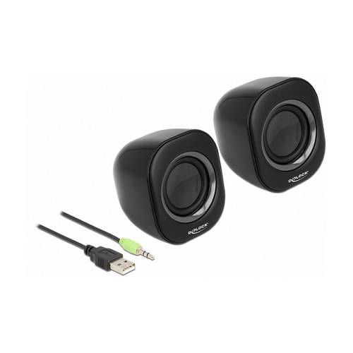 Mini Stereo PC Lautsprecher mit 3.5 mm Klinkenstecker und USB Stromversorgung