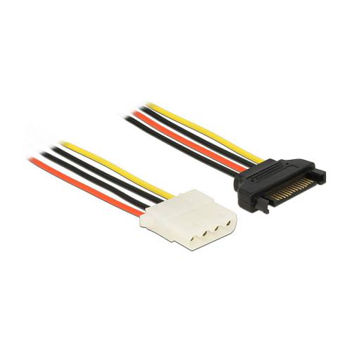 Delock Stromkabel SATA 15 Pin Stecker > 4 Pin Buchse 20 cm