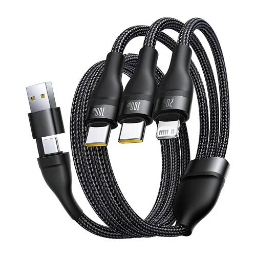 Baseus Cable 3in1 USB-C/USB-C/Light to USB-C /USB A, Flash 3 Series 1.5m Black