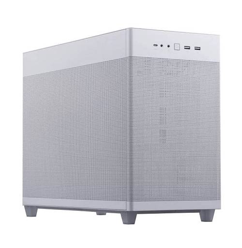 ASUS PC Case Prime mATX Quasi-Filter Mesh Tool-Free Side Panels 1x Pre-Installed Fan USB-C AP201 Mesh White