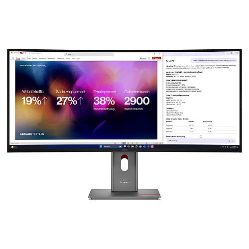 Lenovo ThinkVision P40WD-40 WUHD Curved Monitor 100,8 cm (39,7)
