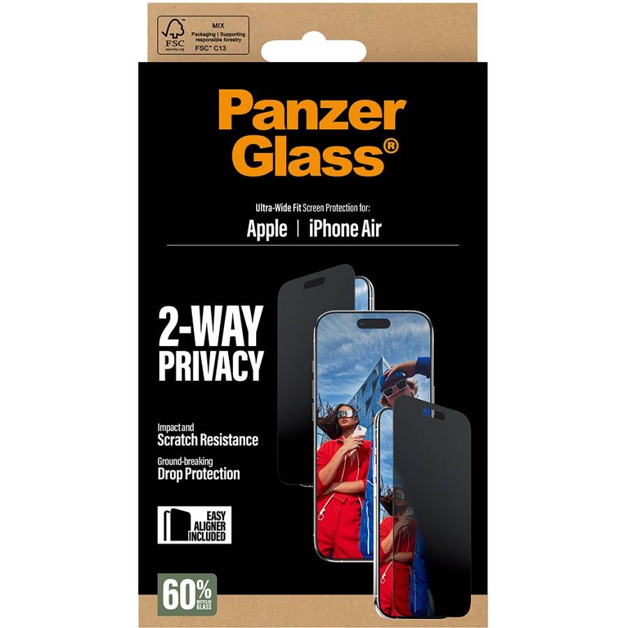 PanzerGlass 2-Way Privacy Protection Glass iPhone Air/UWF