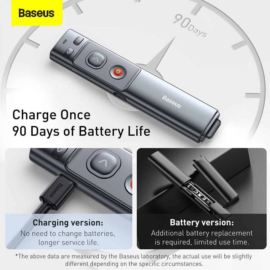 Baseus VA Wireless Laser Presenter ORANGE DOT Rechargeable