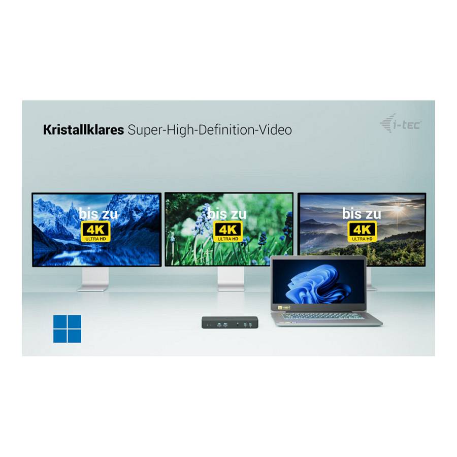 I-TEC USB-C Intelligent Triple Display Docking Station 1xHDMI 2xDP 1xGLAN 2xUSB-C Gen2