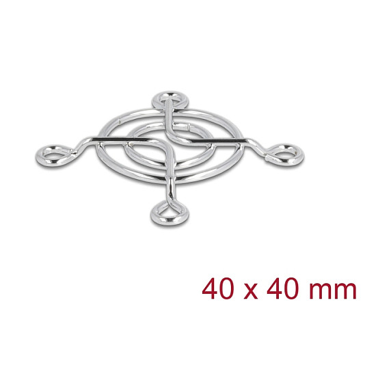 Fan Grille 40 x 40 mm Silver