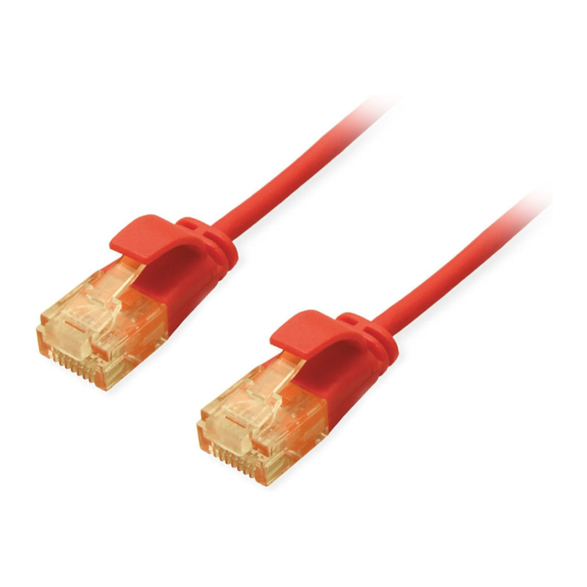 Equip Patch Cable Cat6A SlimFlex U/UTP 1.00m Red LSZH 2xRJ45 poly bag