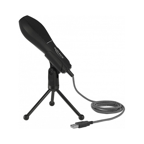 Delock USB Kondensator Microphone with Desk Stand - ideal for Gaming Skypen and Gesang