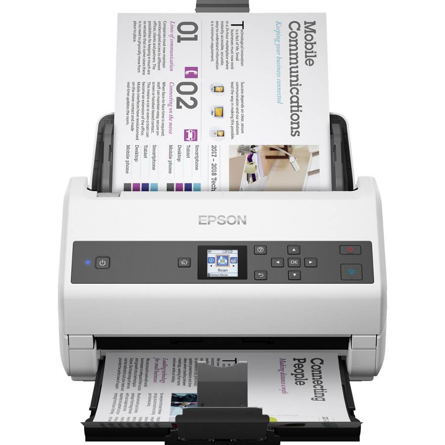 Epson WorkForce DS-870 - Document scanner - Contact Image Sensor (CIS) - Duplex - A4 - 600 dpi x 600 dpi - up to 65 ppm (mono), up to 65 ppm (colour) - ADF (100 sheets) - up to 7000 scans per day - USB 3.0